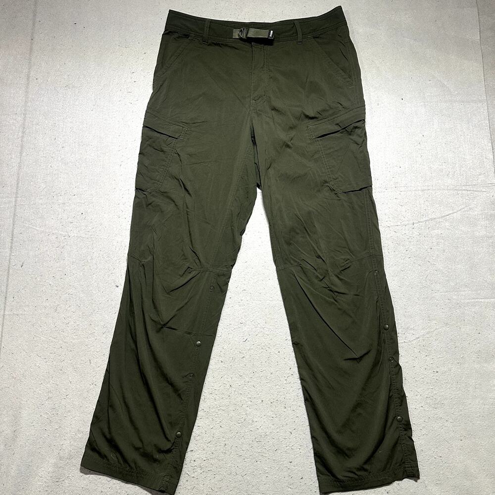 REI‎ Sahara Roll Up Pants Men's 36x32 Green Relaxed Cargo Hiking